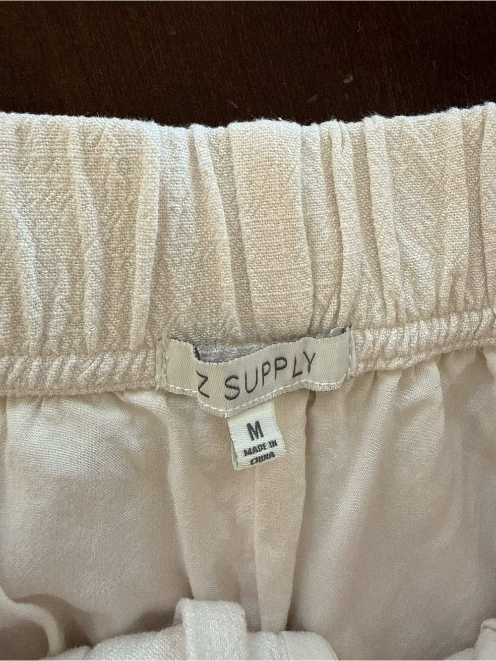 Z Supply farah Wide-Leg High-Rise Pants in Light Beige - Picture 5 of 5